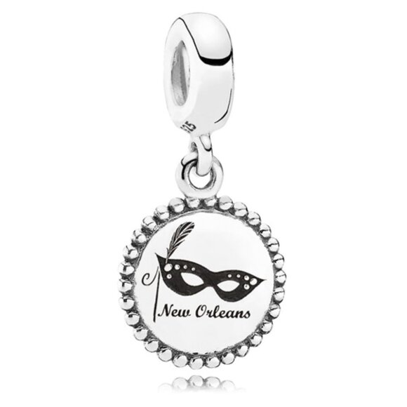 PANDORA New Orleans Dangle Charm Authentic Sterling Silver Travel Vacation RARE - Picture 1 of 11